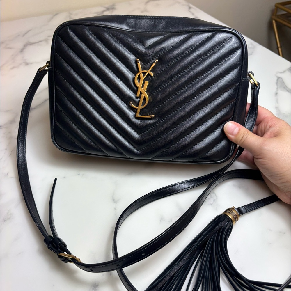 YSL Quilted Lou Camera Bag With Gold Hardware